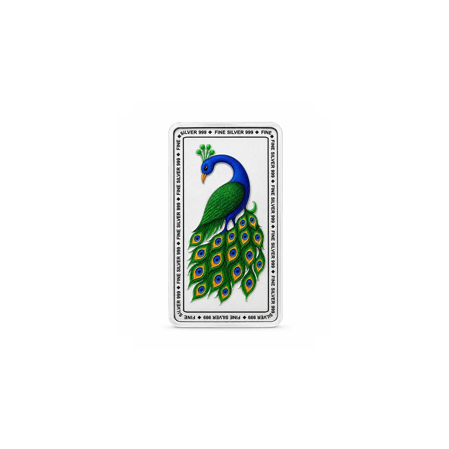 Royal Peacock Fine Silver Bar  - Made With Pure 925 Silver