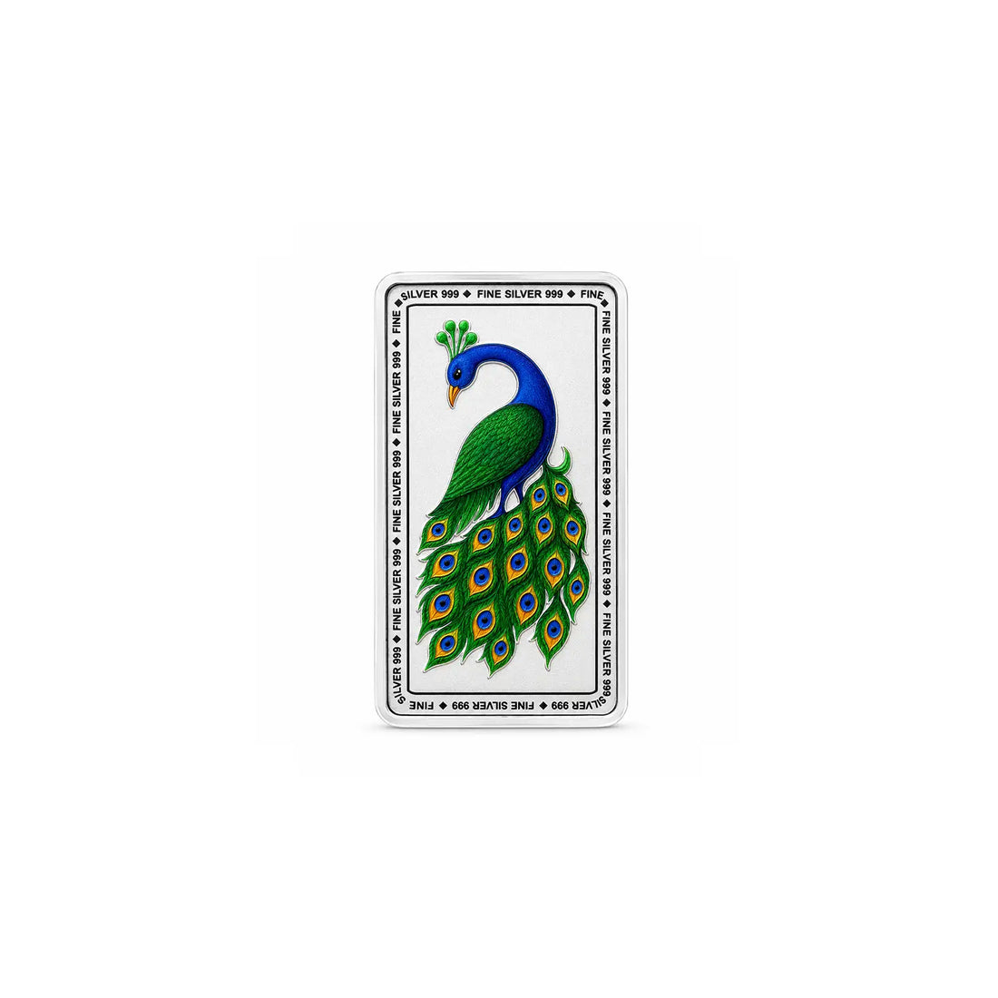 Royal Peacock Fine Silver Bar  - Made With Pure 925 Silver