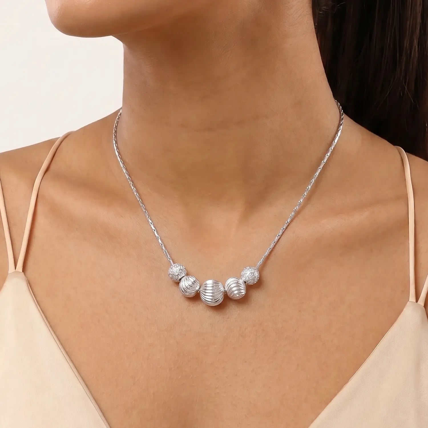 Elegant Triple Orb Silver Chain - Made With Pure 925 Silver