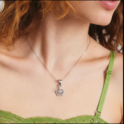Pure Silver Crown Pendant  - Made With 925 Pure Silver