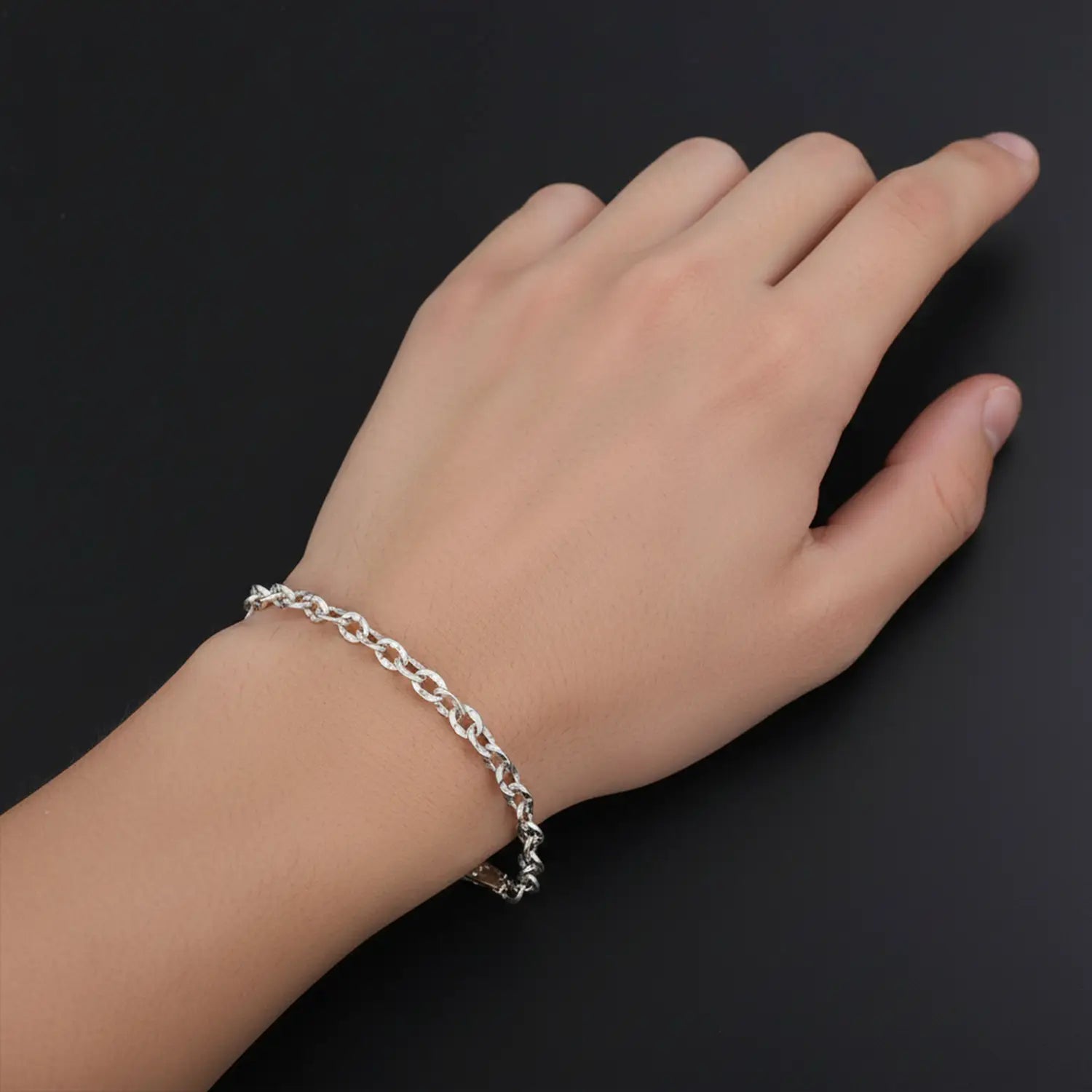 Classic Figaro Pure Silver Bracelet - Made With Pure 925 Silver