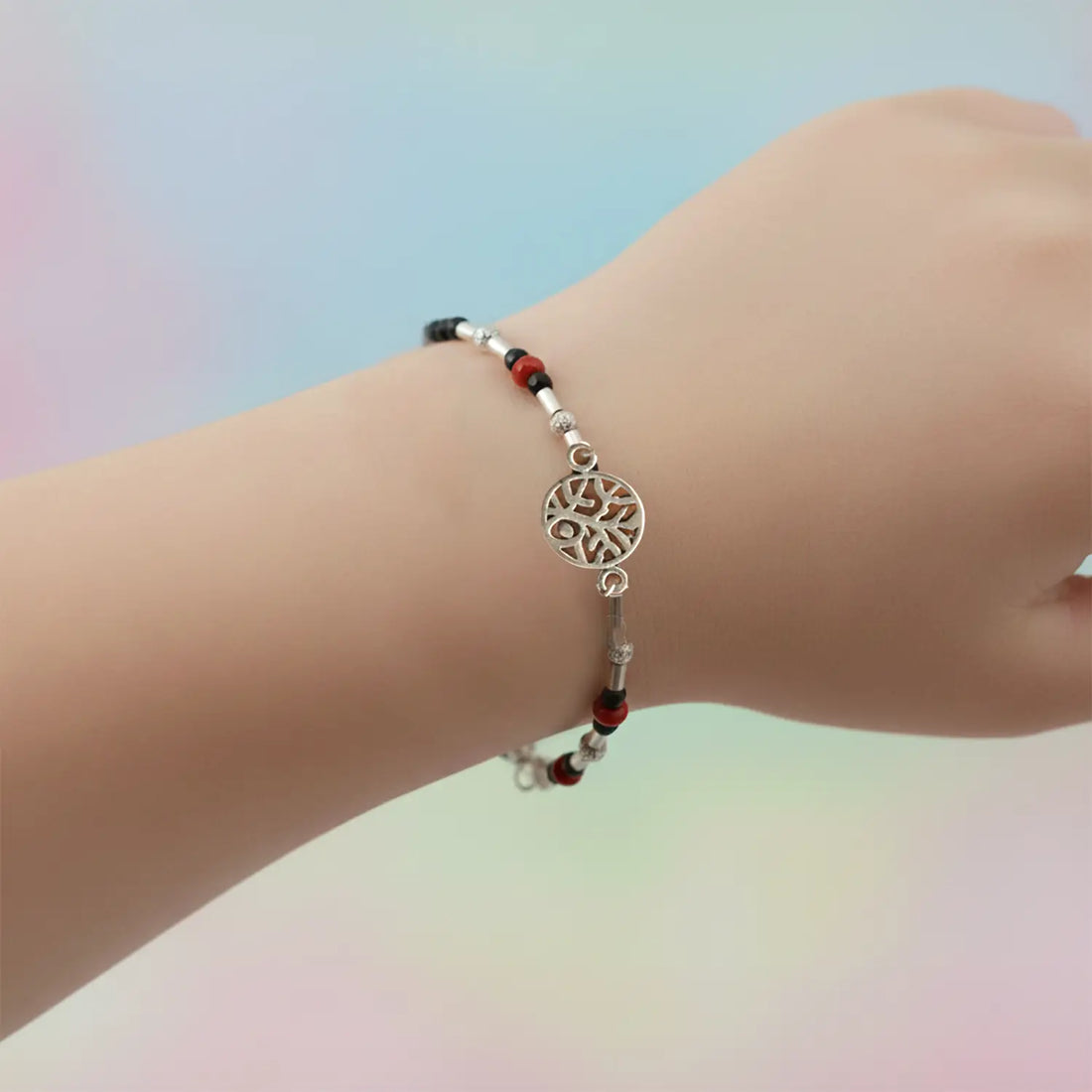 Pure Silver Kids Protection Beads Bracelet- Made With Pure 925 Silver
