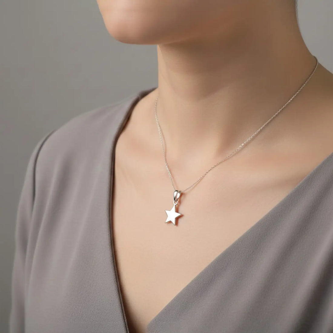 Pure Silver Star Pendant  - Made With Pure 925 Silver