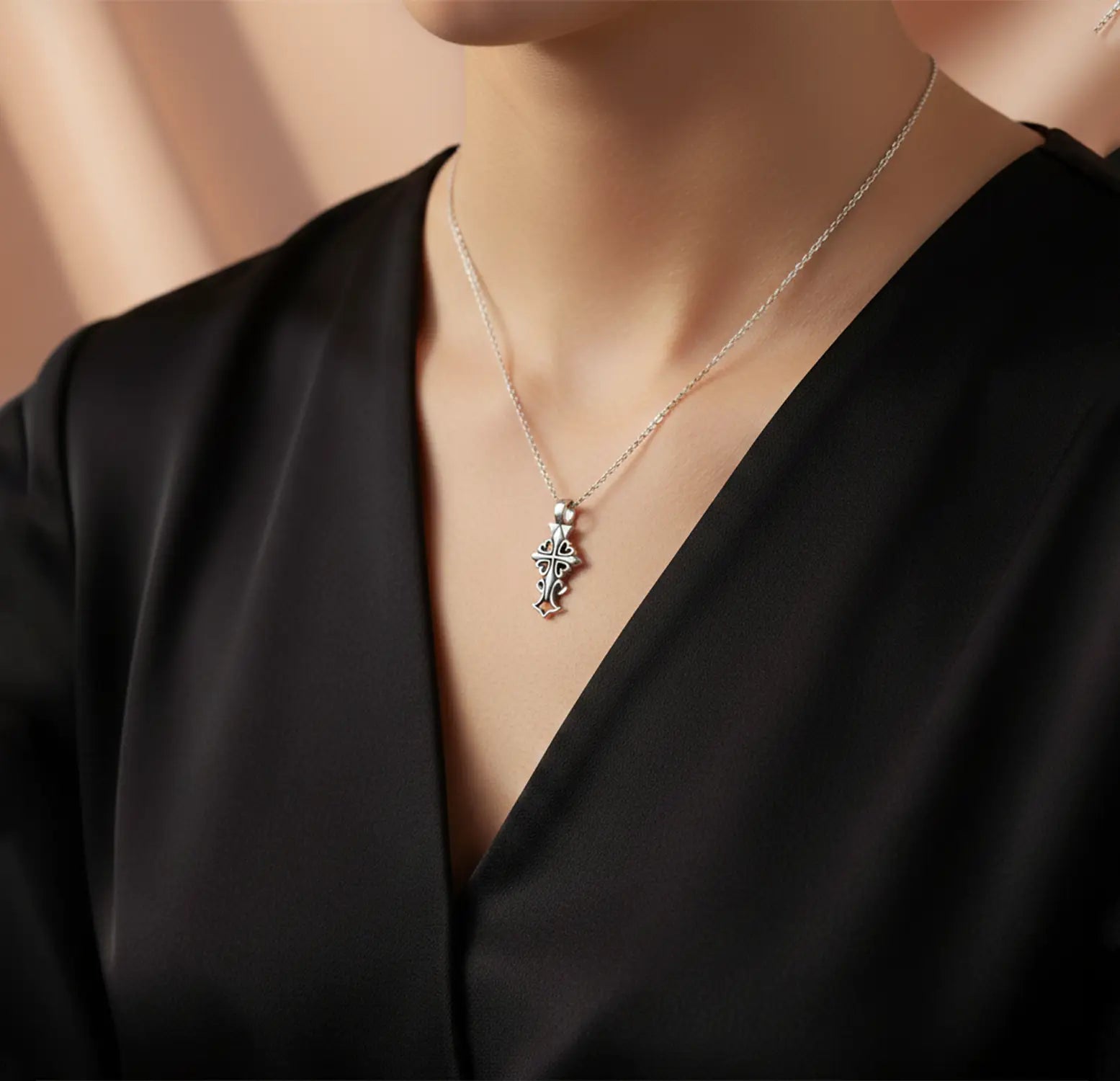 Classic Silver Cross Pendant- Made With Pure 925 Silver
