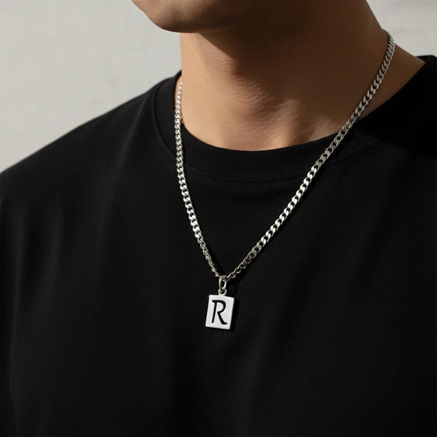 Pure Silver ‘R’ Initial Pendant - Made With Pure 925 Silver
