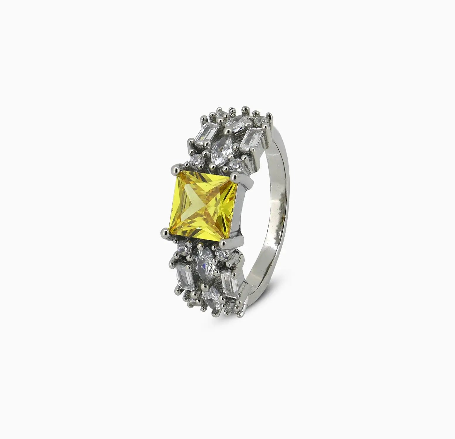 Golden Glow Pure Silver Ring - Made With Pure 925 Silver