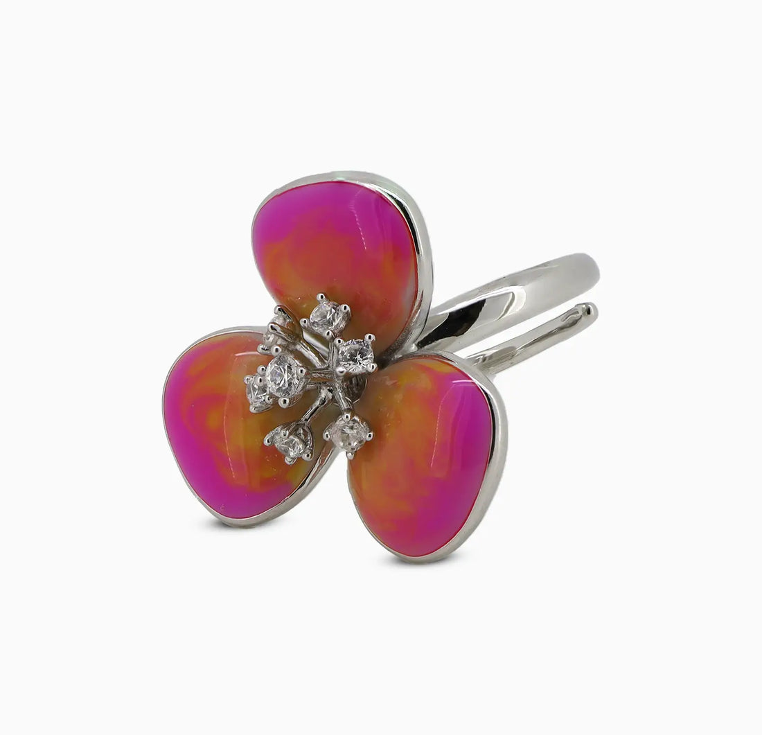 Blossom Radiance Pure Silver Ring - Made With Pure 925 Silver