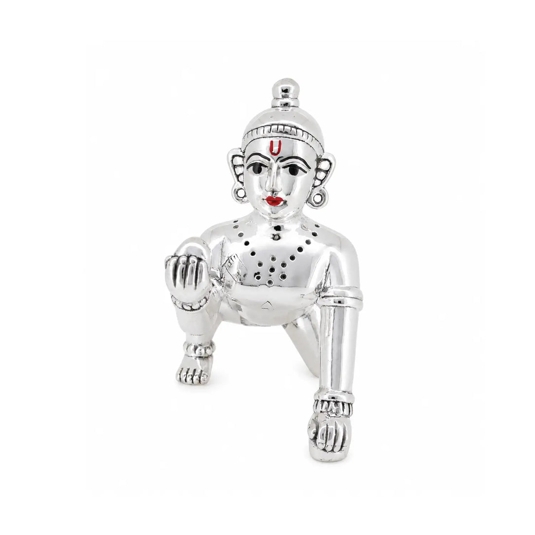 Laddu Gopal Idol – Crawling Krishna Murti - Made With Pure 925 Silver