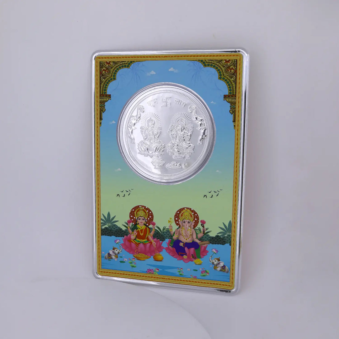 999 Pure Silver Lakshmi Ganesh Coin - Made With Pure 925 Silver
