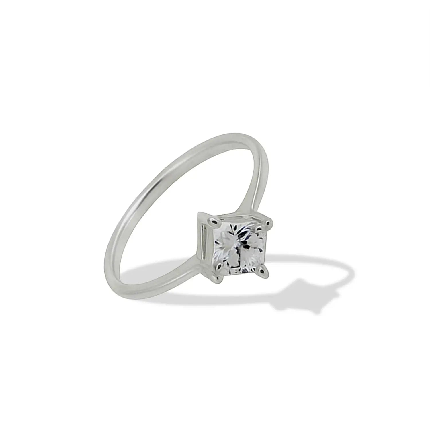 Solitaire Pavé Silver Ring - Made With Pure 925 Silver