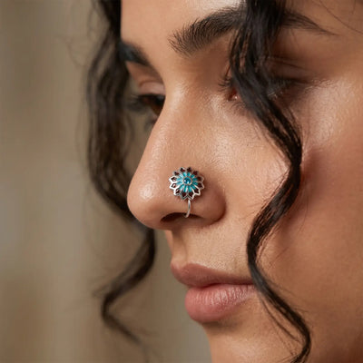 Bloom Sterling Silver Nose Pin- Made With Pure 925 Silver
