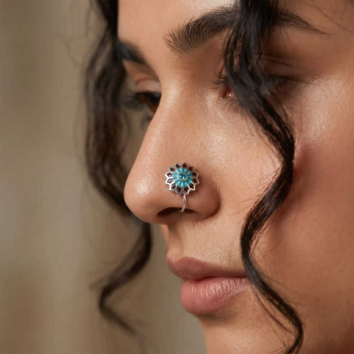 Bloom Sterling Silver Nose Pin- Made With Pure 925 Silver