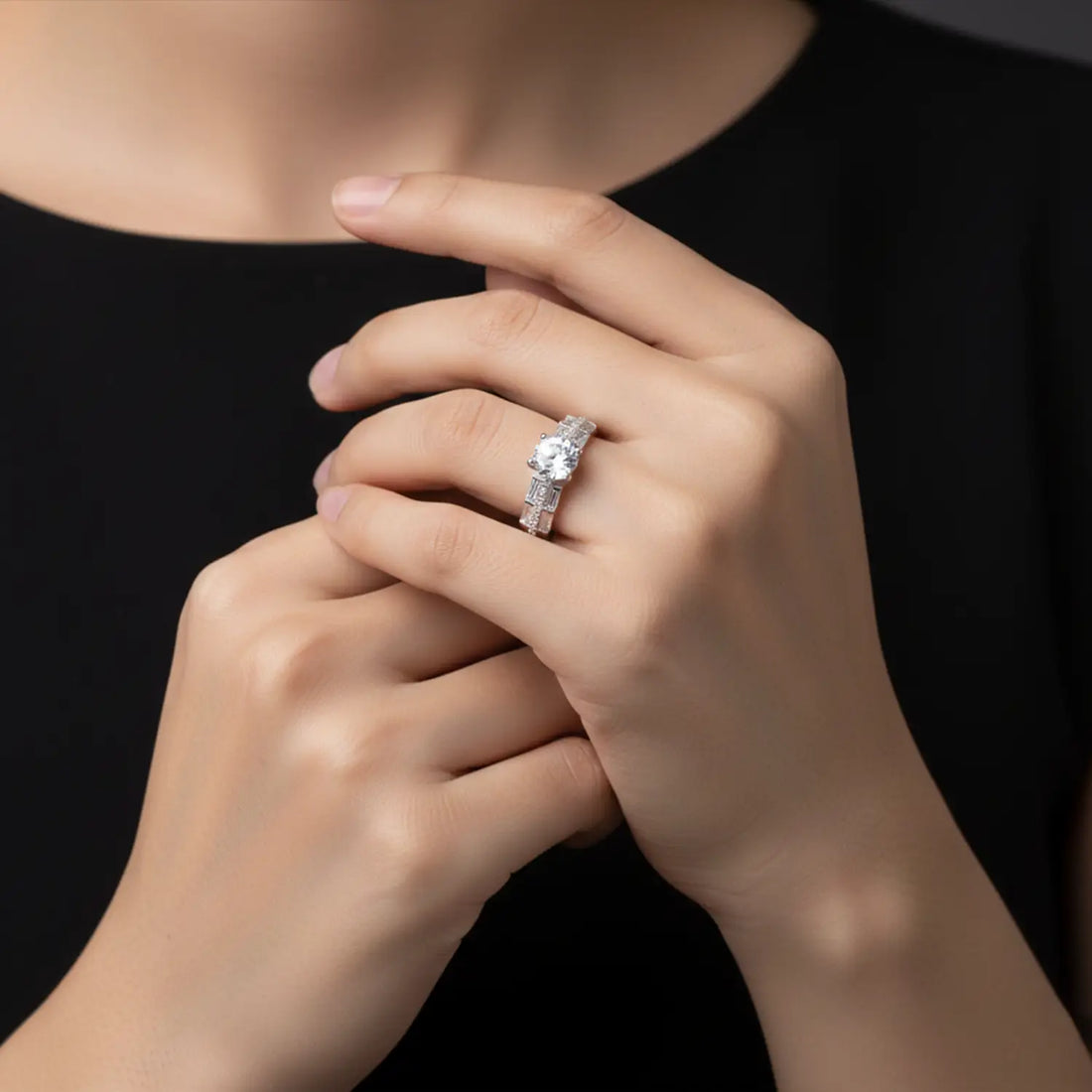 Eternal Radiance Silver Solitaire Ring    Made With Pure 925 Silver