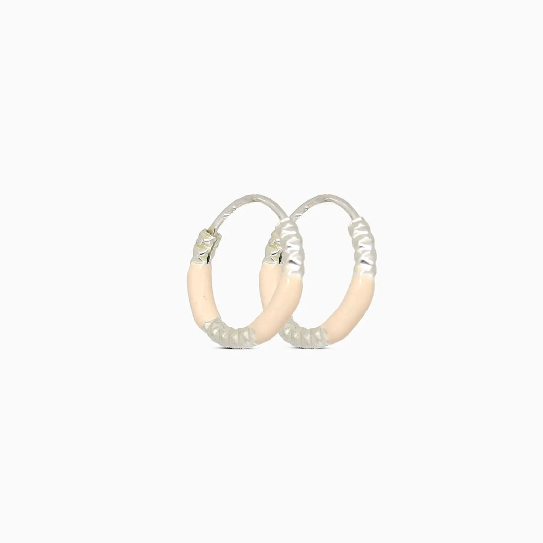 Lime Twist Silver Hoop Earrings - Made With Pure 925 Silver