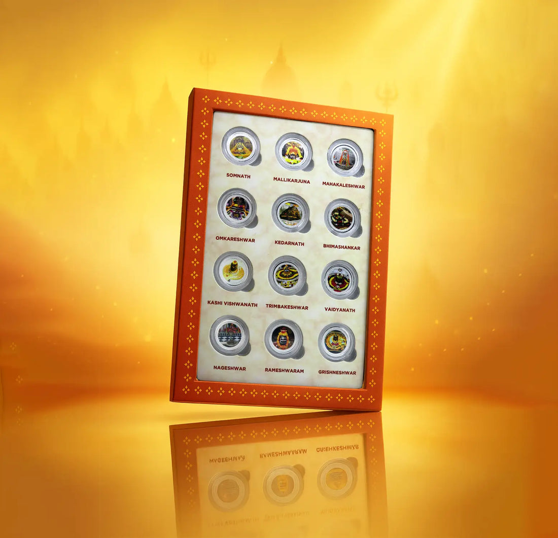 12 Jyotirlinga Pure Silver Coin Collection  - Made With Pure 999 Silver