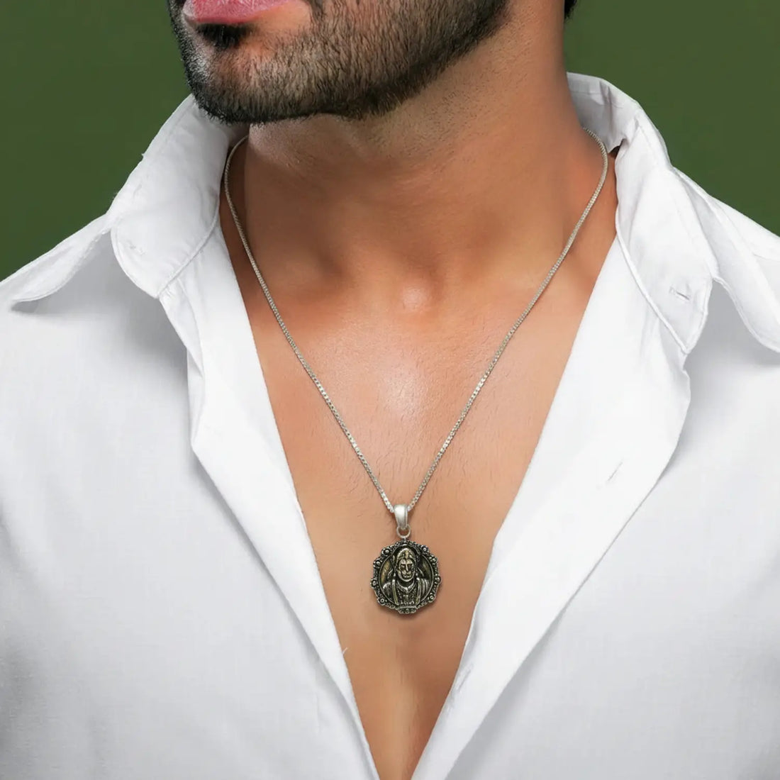 Silver Shri Hanuman Ji Pendant- Made With Pure 925 Silver