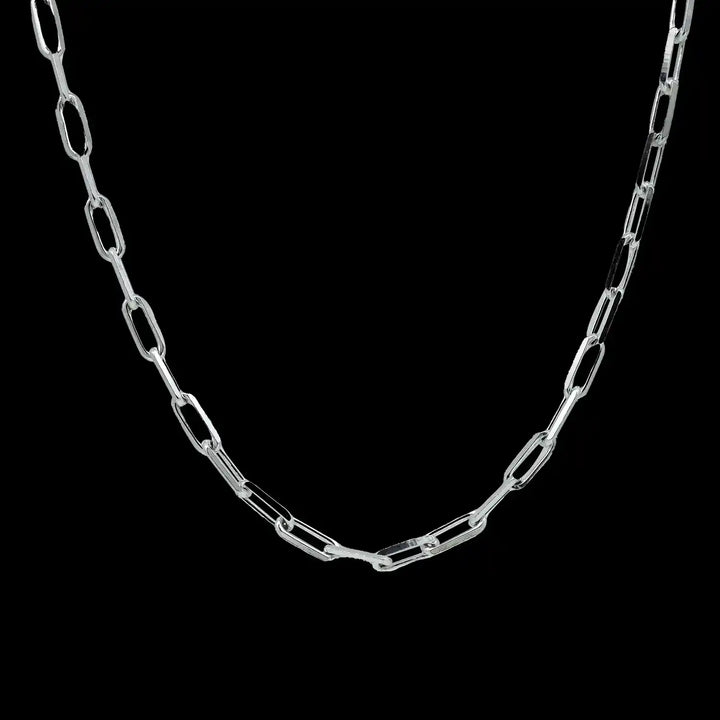 Sterling Silver Paperclip Chain for Men- Made With Pure 925 Silver