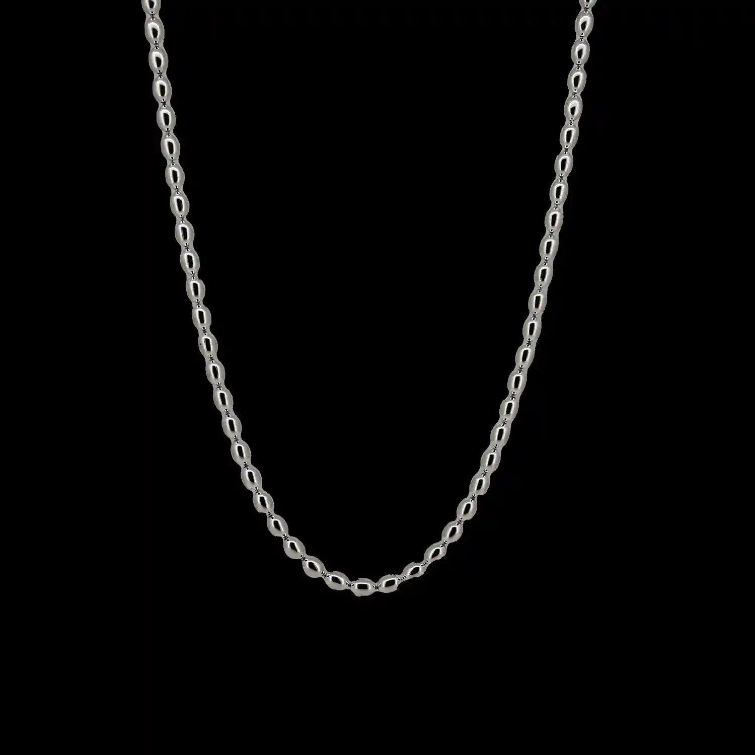 Classic Sterling Silver Bead Chain for Men- Made With Pure 925 Silver