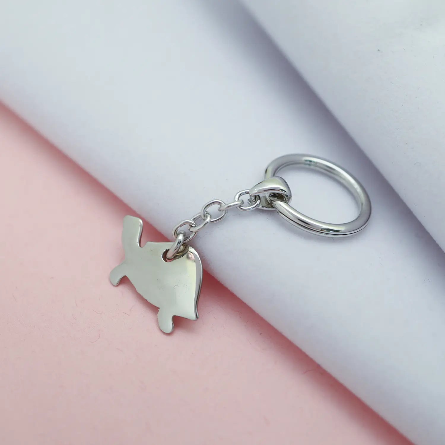 Pure Silver Turtle Keychain - Made With Pure 925 Silver