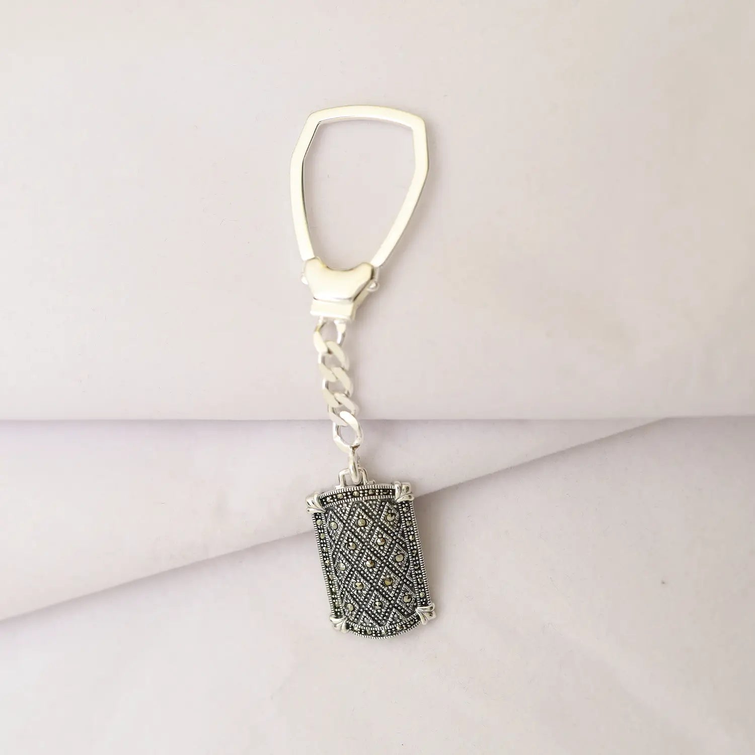Vintage Majesty Silver Keychain - Made With Pure 925 Silver