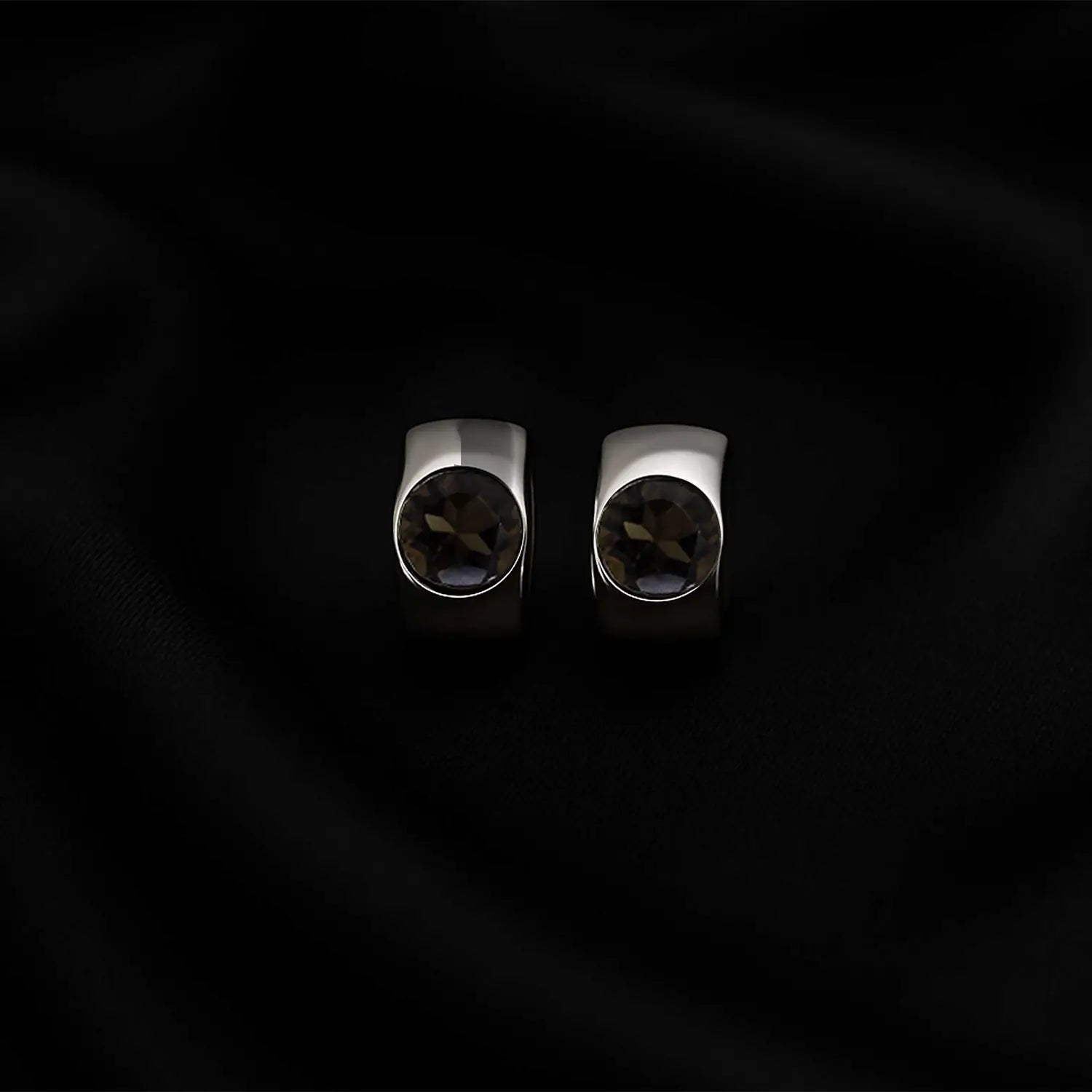 Silver Earrings with Smoky Quartz Accent- Made With Pure 925 Silver