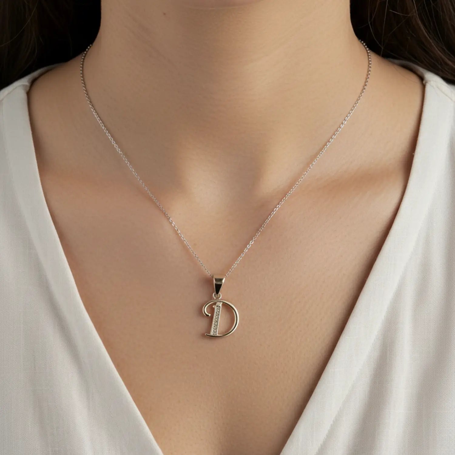 Silver Initial “D” Pendant - Made With Pure 925 Silver