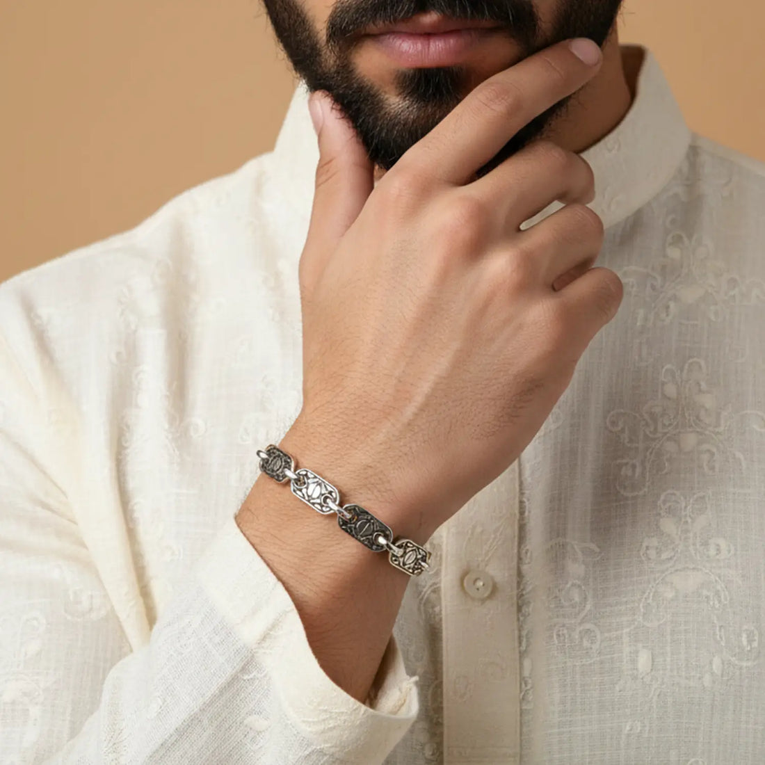 Bold Chain-Link Silver Bracelet - Made With Pure 925 Silver