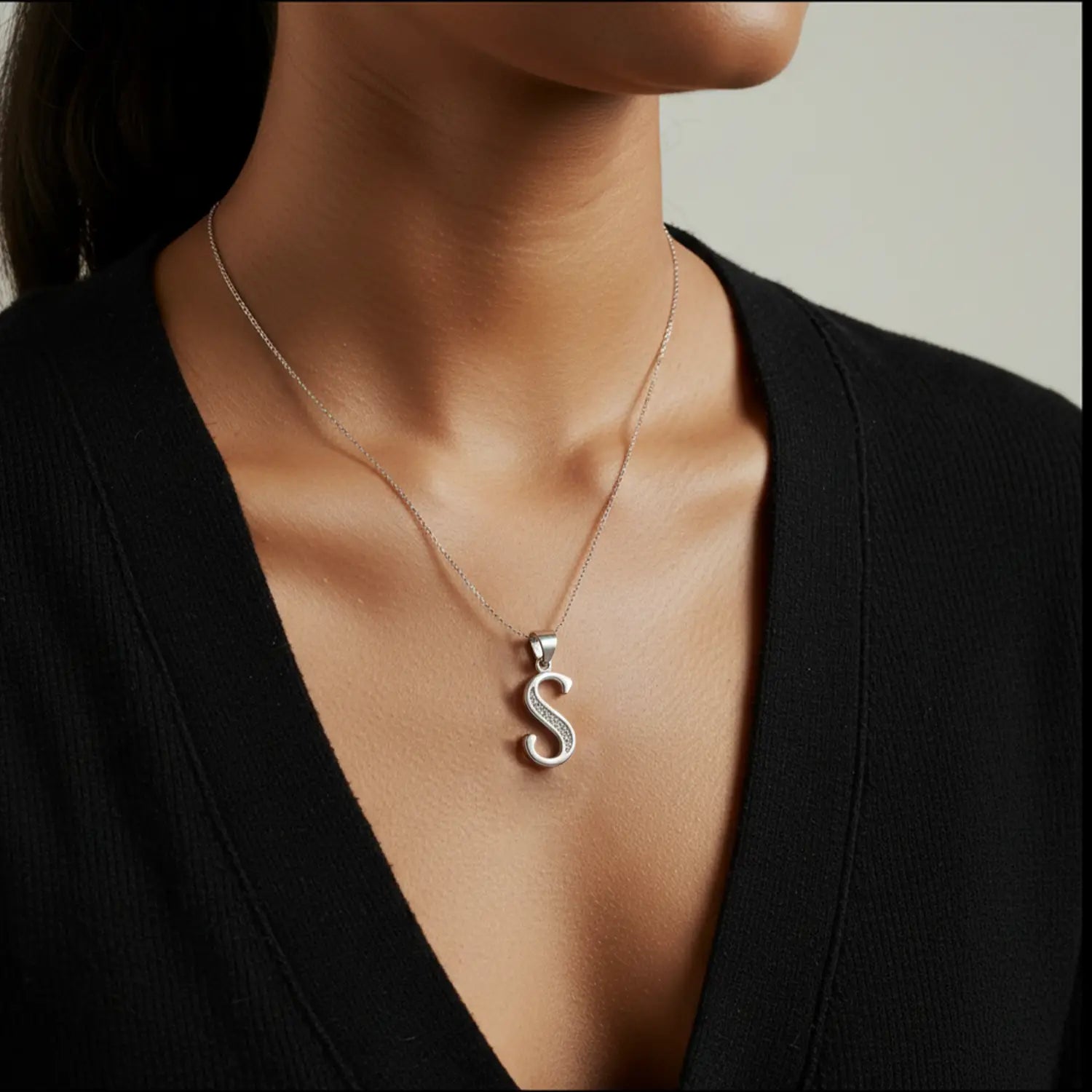 Silver Initial “S” Pendant- Made With Pure 925 Silver