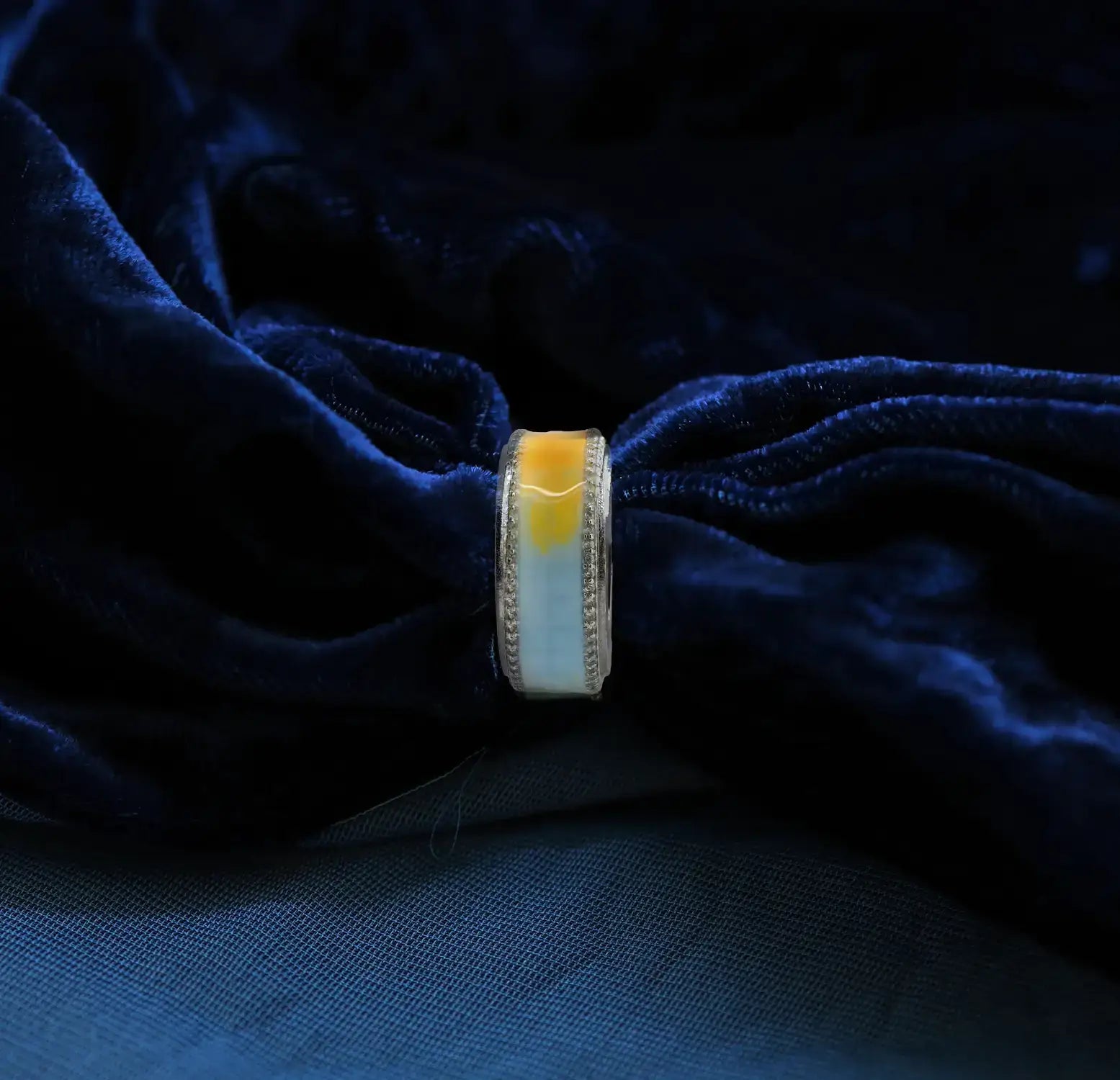 Sunset Glow Pure Silver Band Ring - Made With Pure 925 Silver