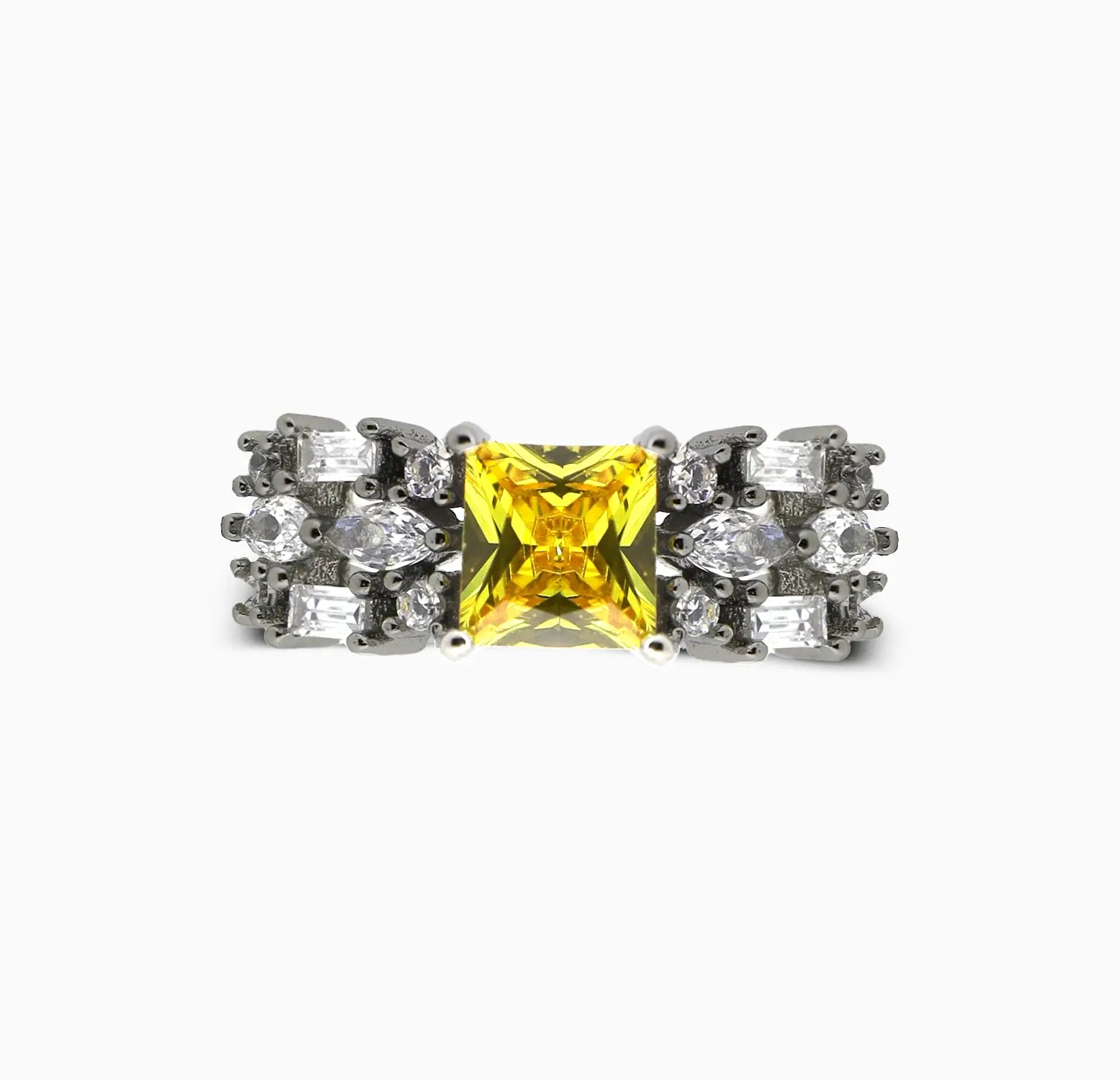 Golden Glow Pure Silver Ring - Made With Pure 925 Silver