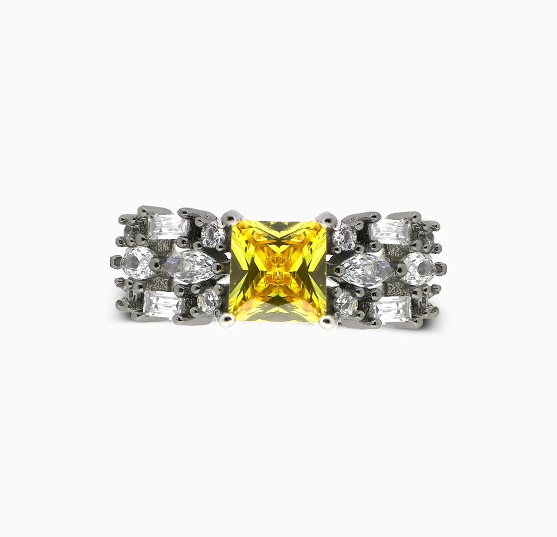 Golden Glow Pure Silver Ring - Made With Pure 925 Silver