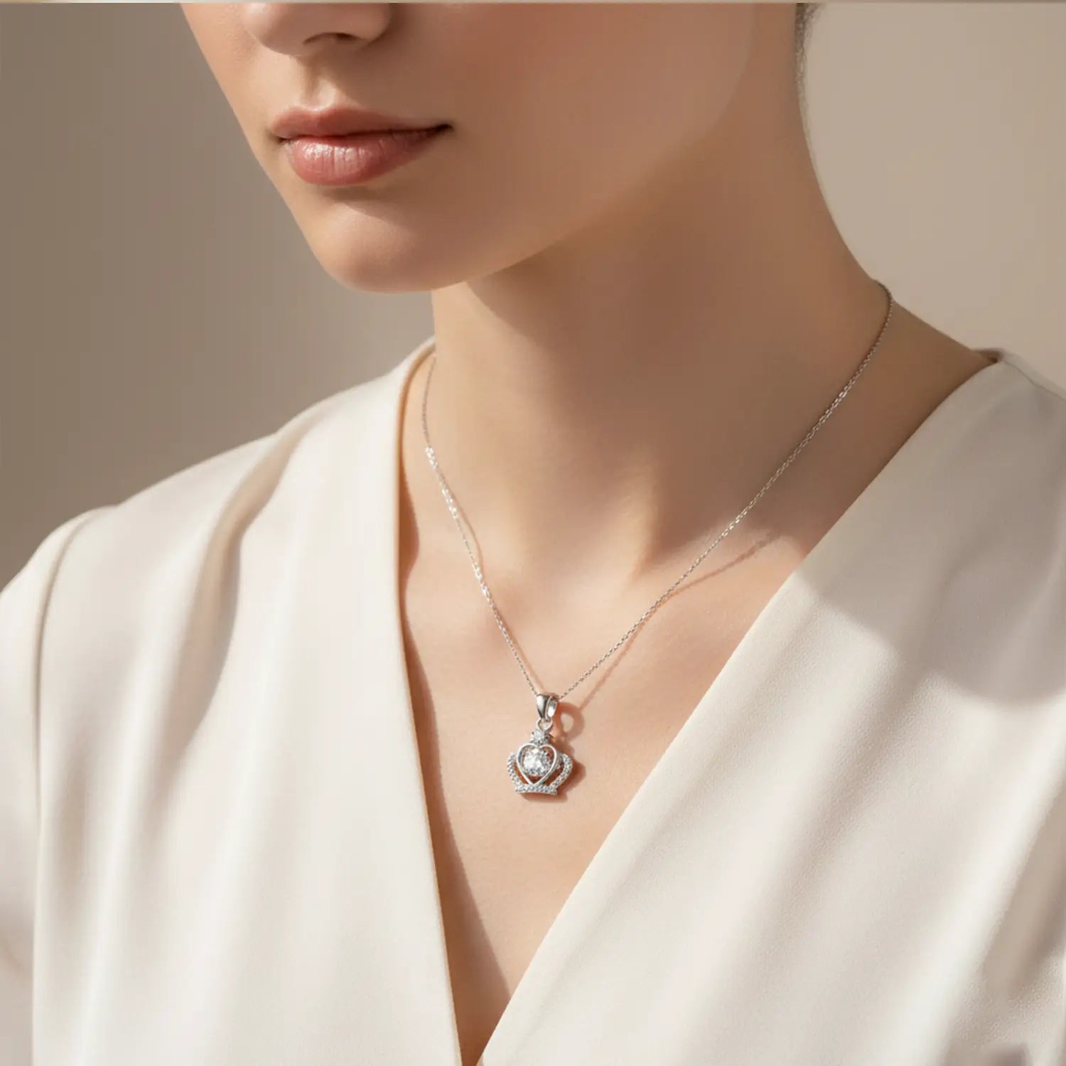 Pure Silver Crown Pendant  - Made With 925 Pure Silver