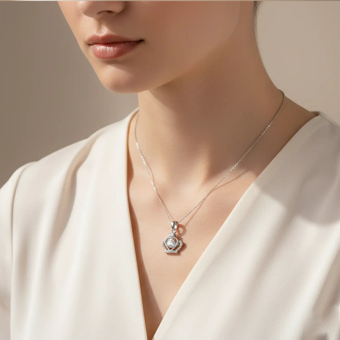 Pure Silver Crown Pendant  - Made With 925 Pure Silver