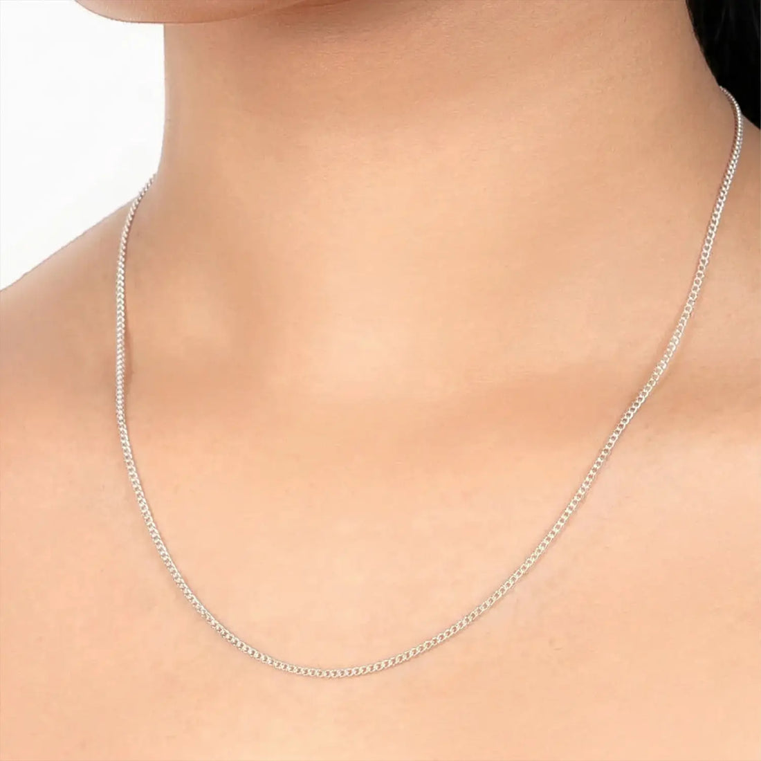 Classic Slim Link Pure Silver Chain- Made With Pure 925 Silver