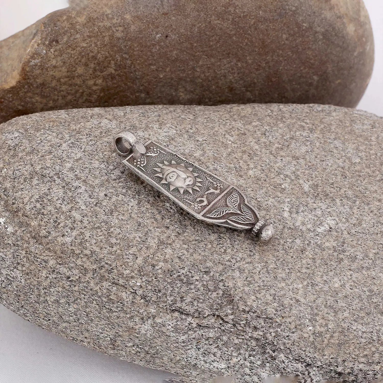 Antique Surya Dev Pure Silver Pendant- Made With Pure 925 Silver