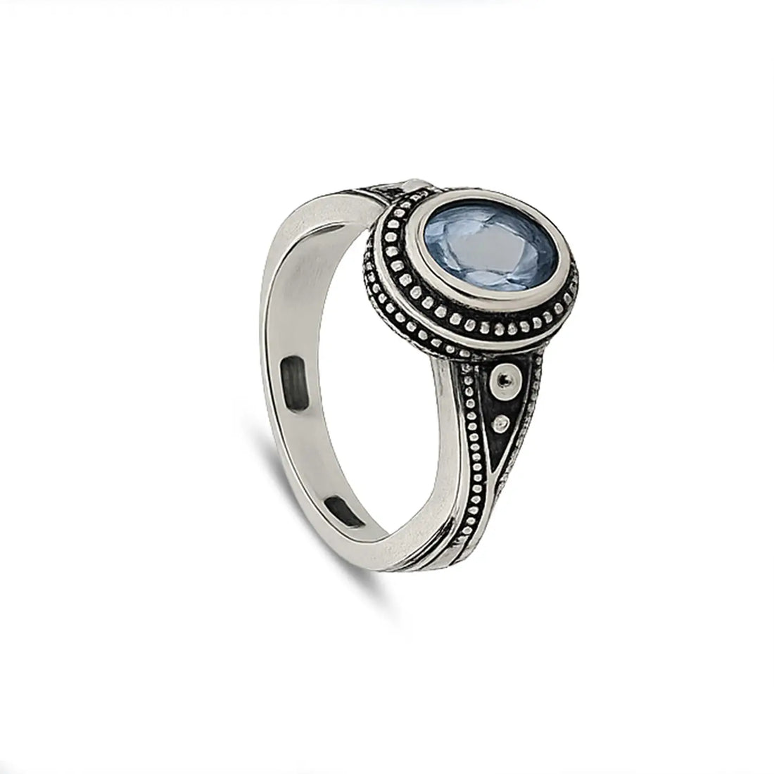 Vintage Pure Silver Single Stone Ring - Made With Pure 925 Silver