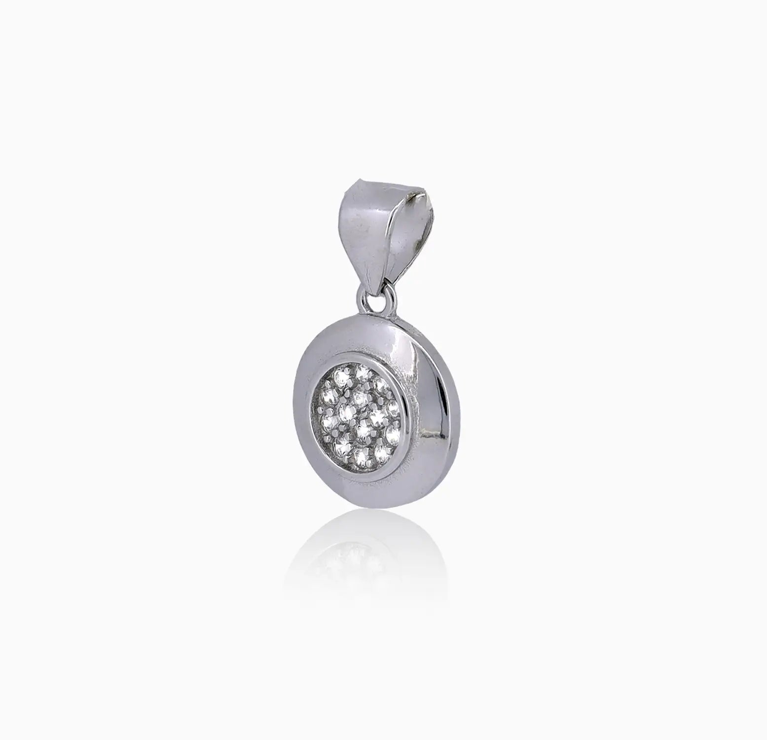 Classic Round Silver Pendant & Earrings Set - Made With Pure 925 Silver