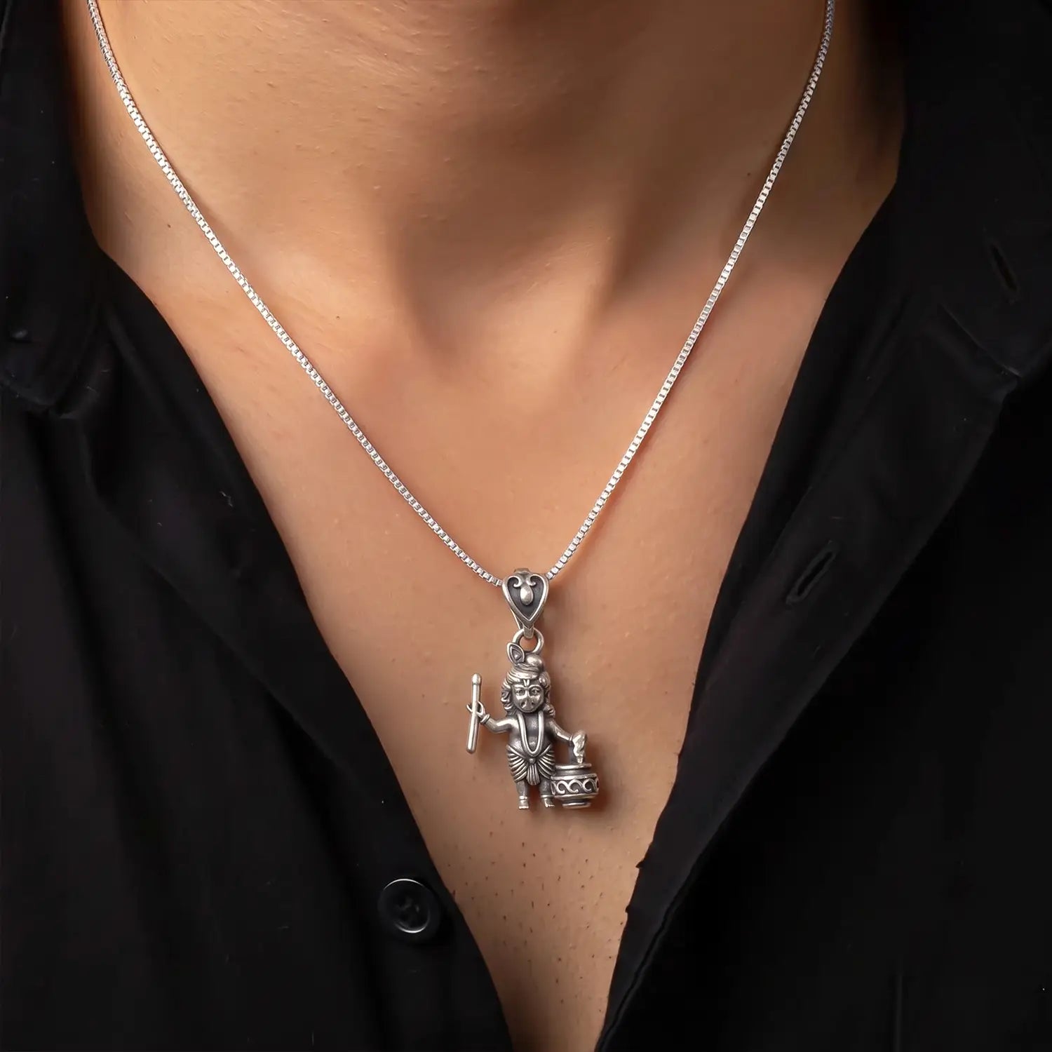 Bal Gopal Silver Pendant - Made With Pure 925 Silver