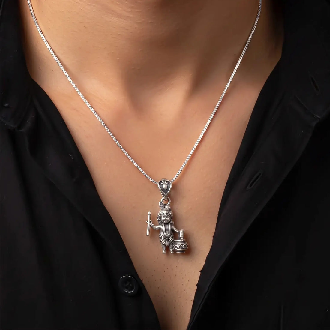 Bal Gopal Silver Pendant - Made With Pure 925 Silver