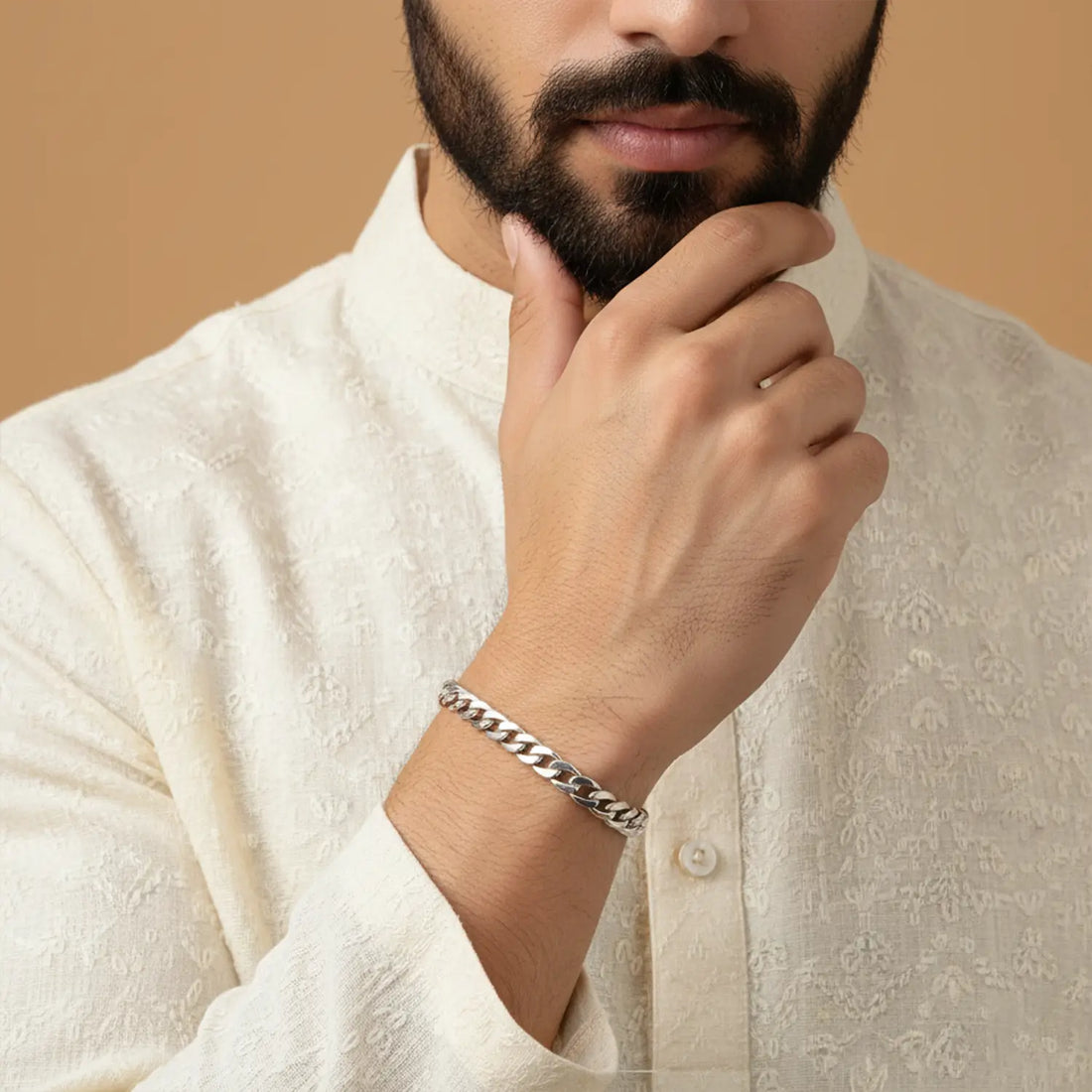 Classic Pure Silver Curb Chain Bracelet - Made With Pure 925 Silver