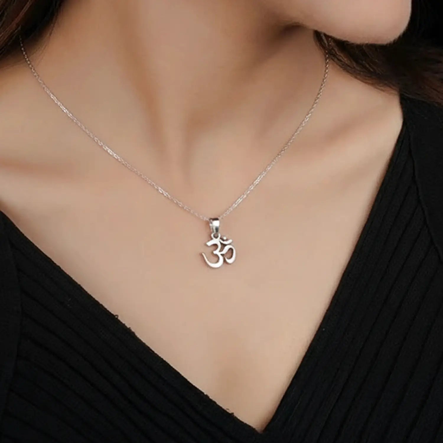 Divine Sterling Silver Om Pendant - Made With 925 Pure Silver