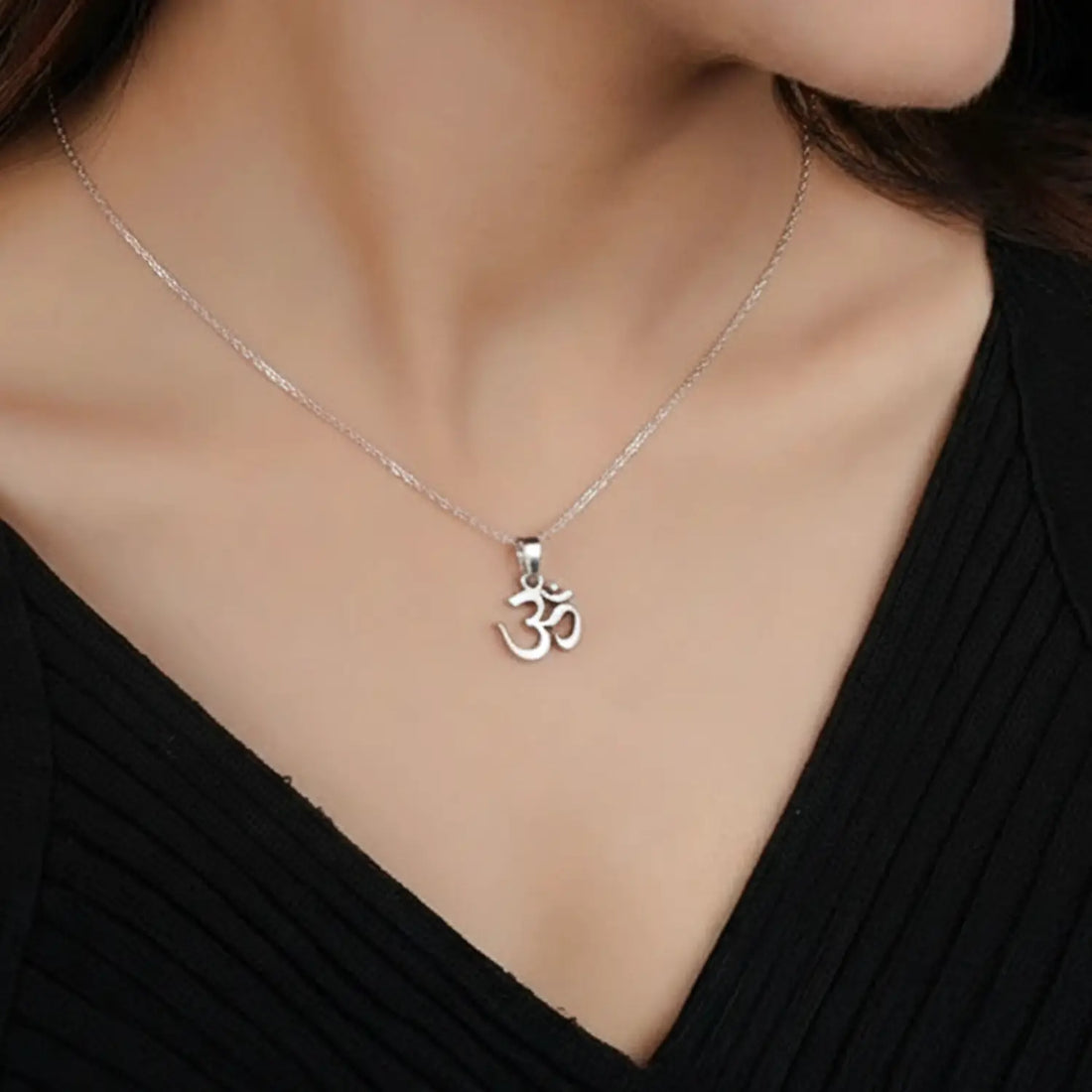 Divine Sterling Silver Om Pendant - Made With 925 Pure Silver