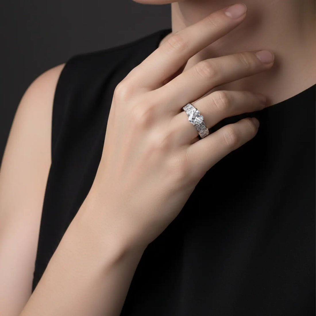 Aurora Elegance Silver Solitaire Ring - Made With Pure 925 Silver