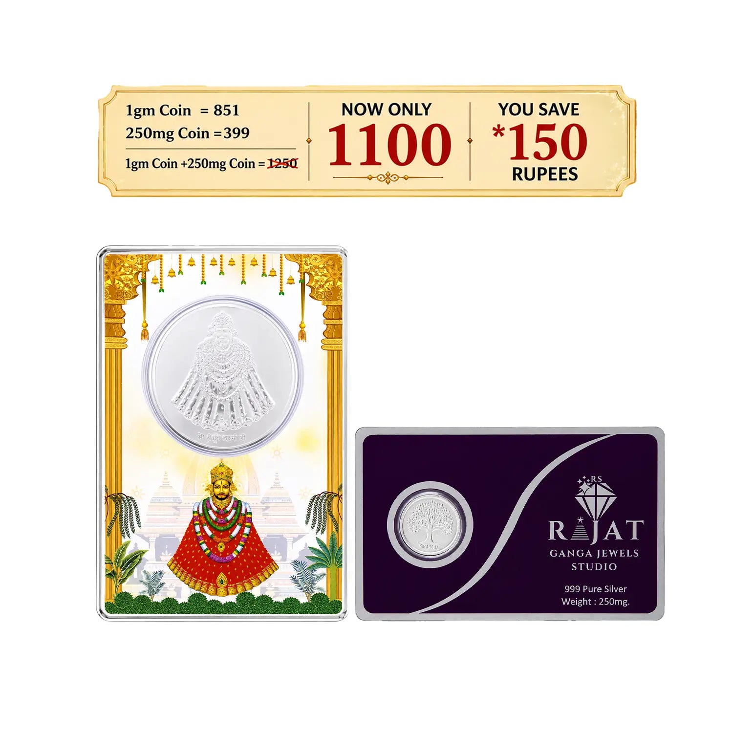 Combo Offer – Pure Silver Coin Set - Made With Pure 999 Silver