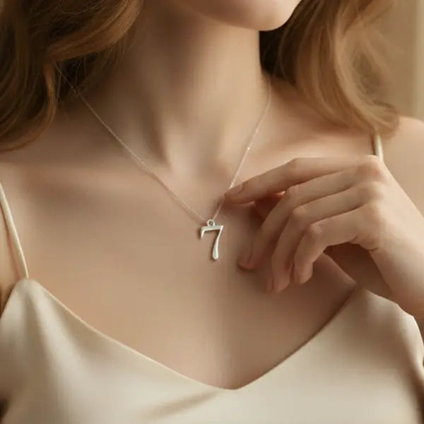 Pure Silver Number "7" Pendant- Made With Pure 925 Silver