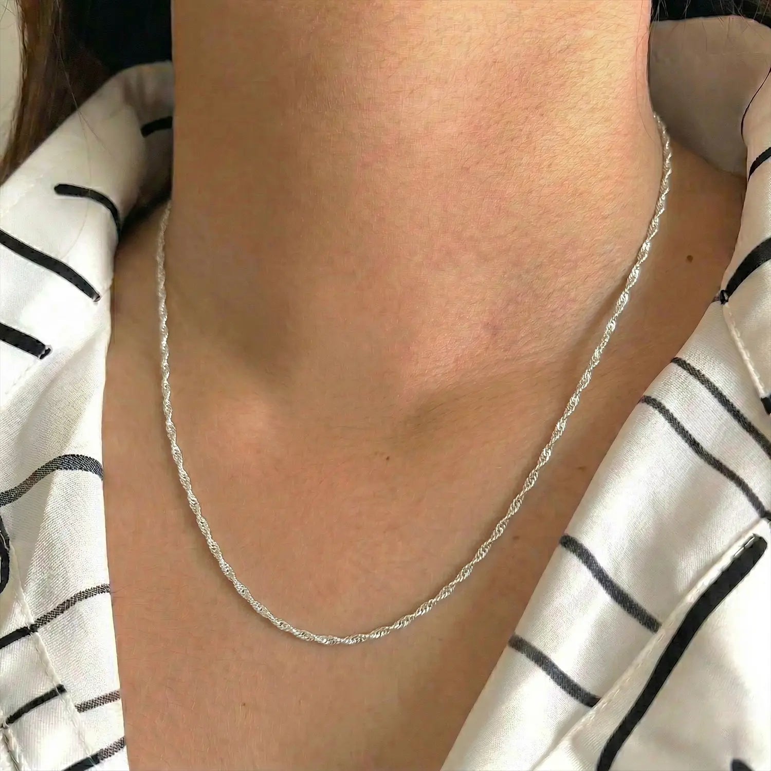 Twisted Luxe Silver Chain - Made With Pure 925 Silver