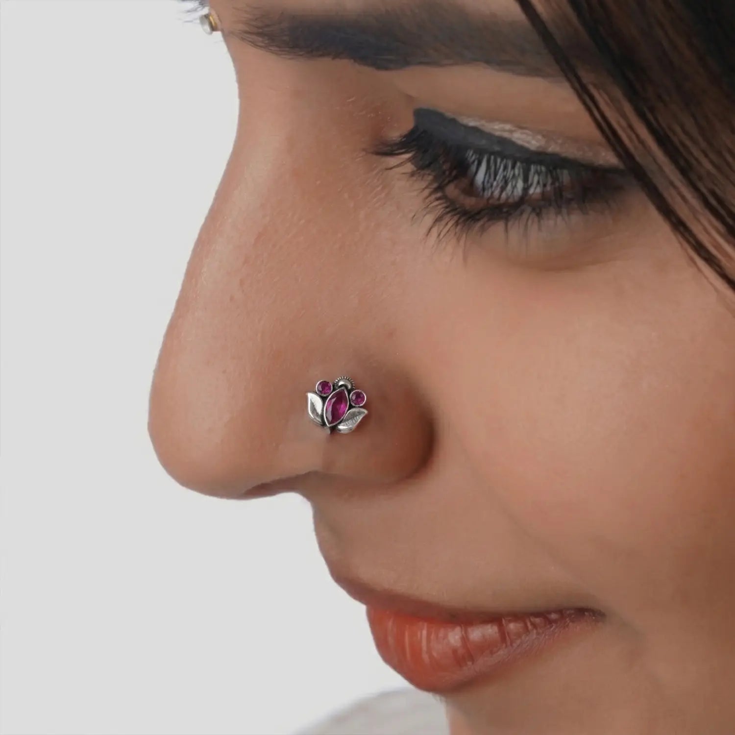 Beauty Combo – Pure 925 Sterling Silver Mangalsutra & Nose Pin