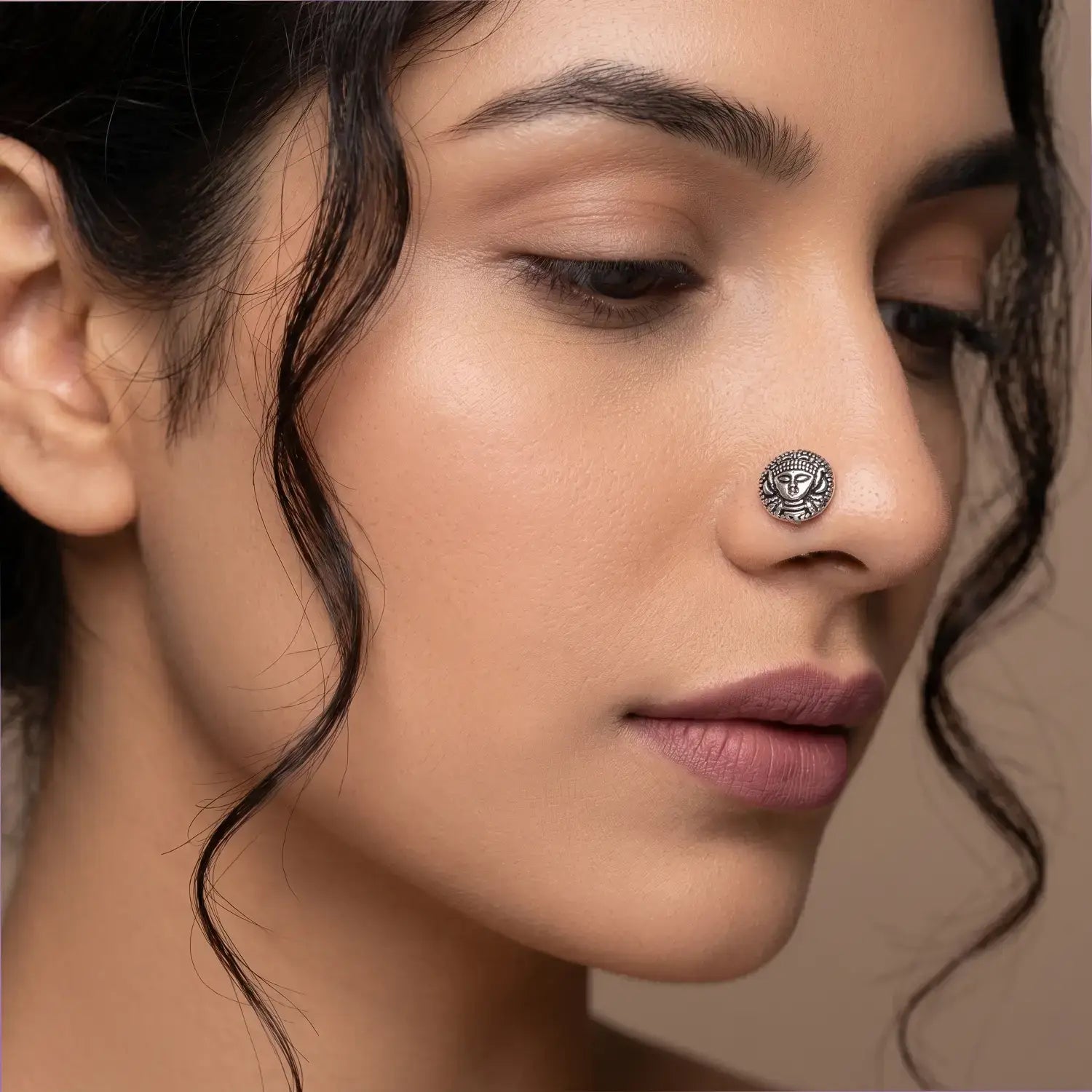 Tribal Elegance Oxidised Silver Nose Pin- Made With Pure 925 Silver