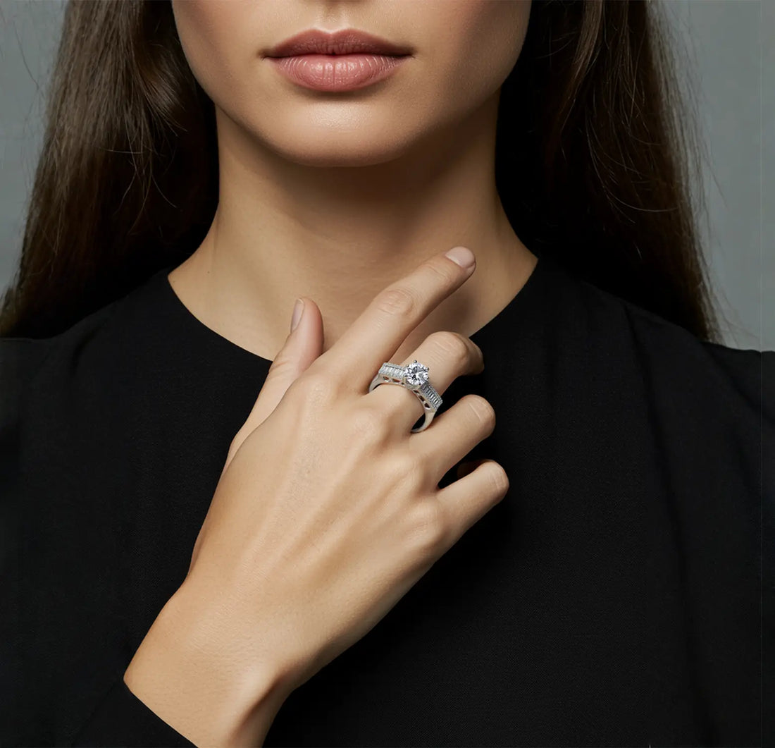 Radiant Solitaire Elegance Silver Ring - Made With Pure 925 Silver