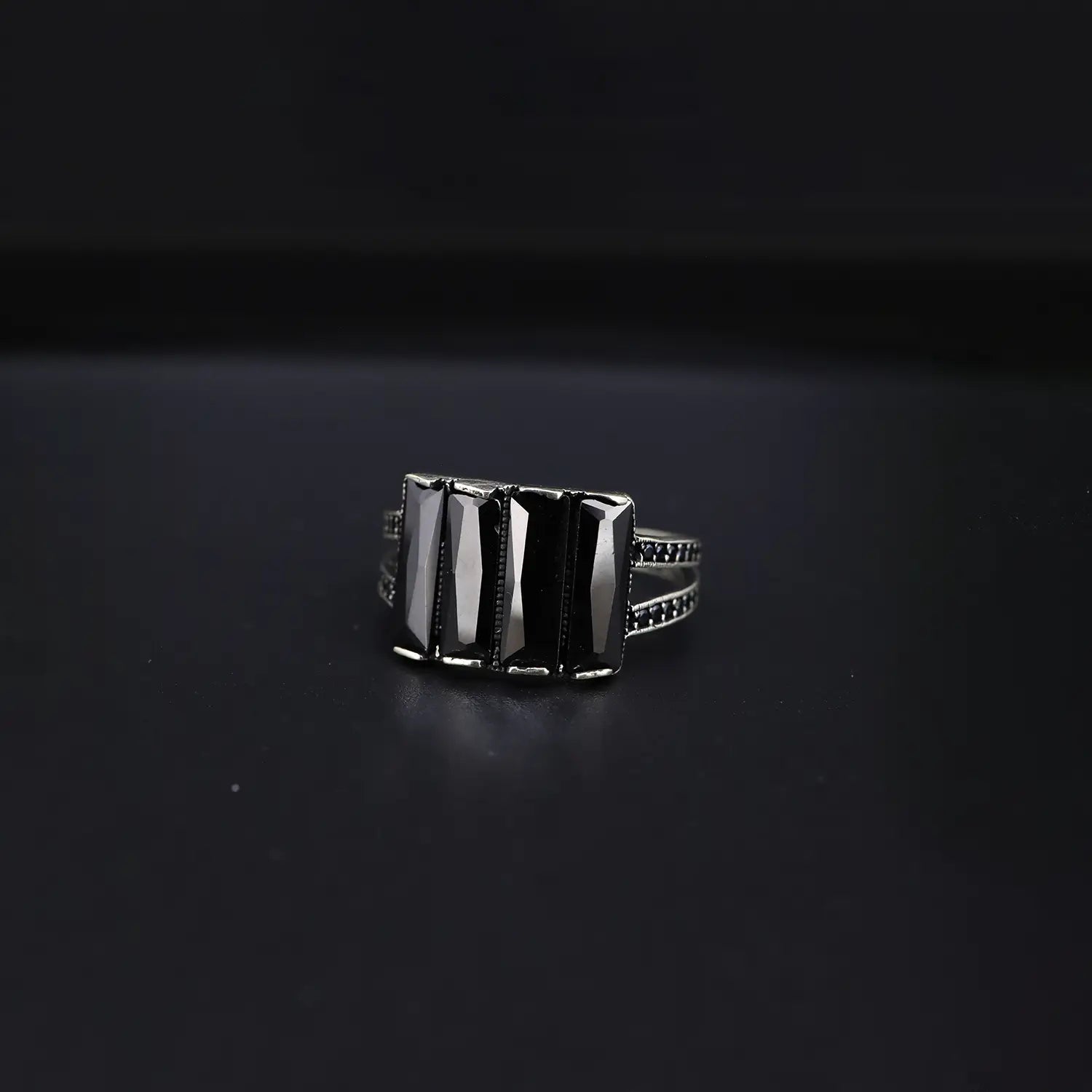 Black Onyx Silver Ring- Made With Pure Silver- Made With Pure 925 Silver